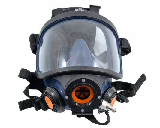 SR 200 airline full face mask with glass visor