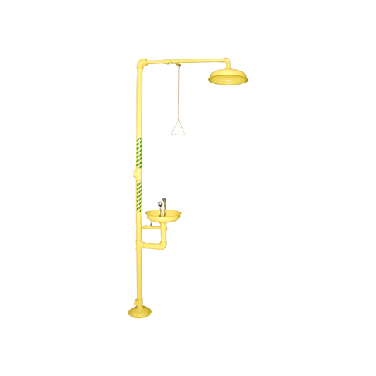 Emergency shower with face-washer