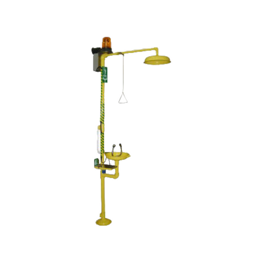 Emergency shower with face-washer