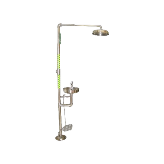 Emergency shower with face-washer