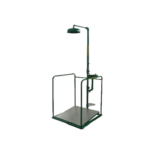 Emergency shower with face-washer